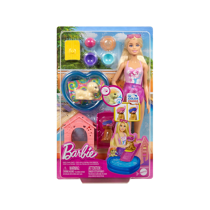 Barbie pool party lekesett med valp 1