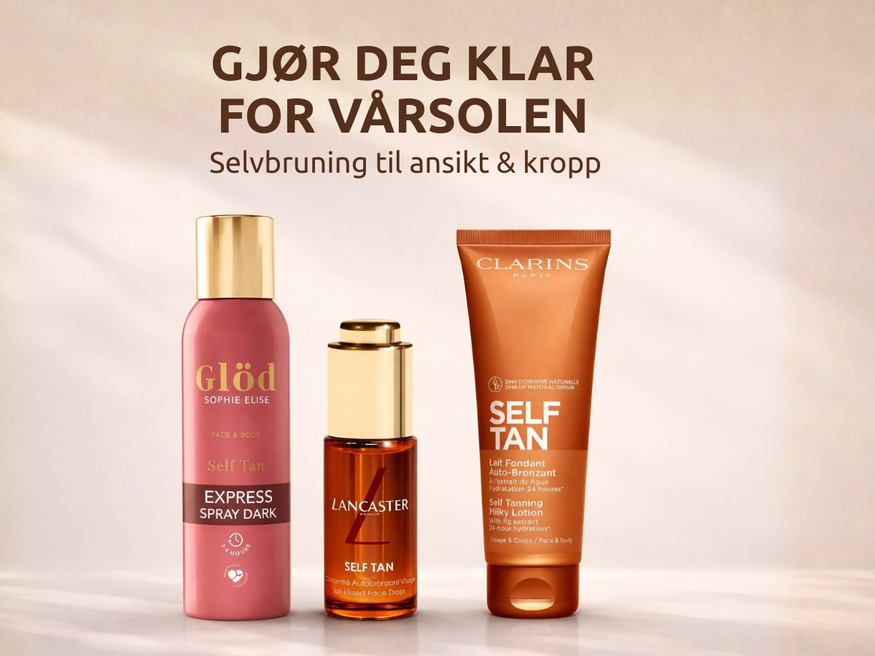 Gjør deg klar for vårsolen - selvbruning til ansikt og kropp. Se utvalget