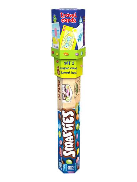 Nestle Smarties Travel Cards Topper Giant Hexatube