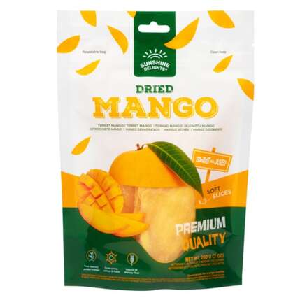 Sunshine Delights tørket Mango 200g