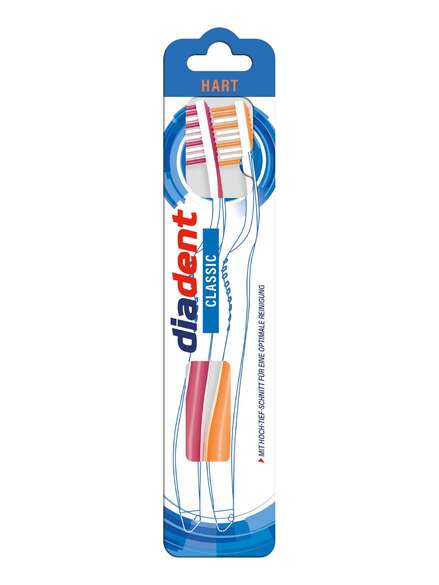 Diadent Tannbørste Classic Hard 2 pk