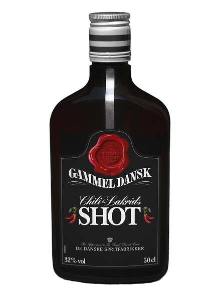 Gammel Dansk Chili og Lakrids Shot