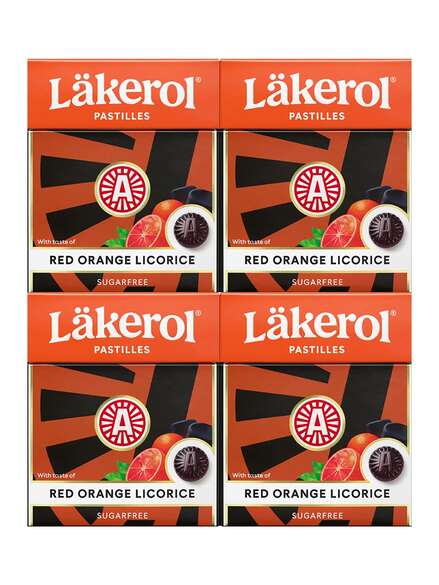 Läkerol Red Orange 4-pack