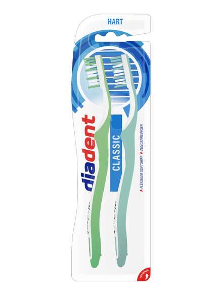 Diadent Tannbørste Classic Hard 2 stk 29g