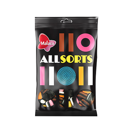 Malaco Allsorts Liqourice