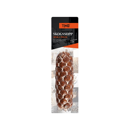 Tind Spekepølse med Skogsopp