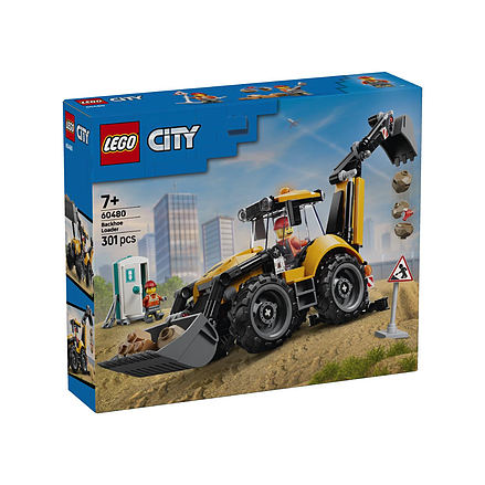 LEGO City yellow backhoe loader