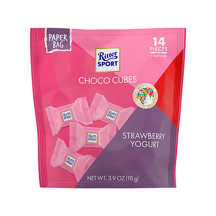 Ritter Sport Chocolate Cubes Strawbery Yoghurt 111g