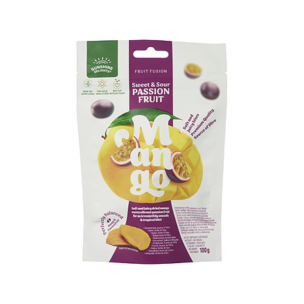 Sunshine Delights tørket mango med pasjonsfrukt