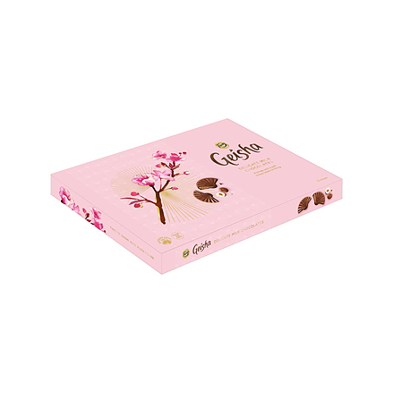 Geisha milk chocolates with hazelnut nougat filling