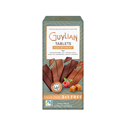 Guylian Chocolate Tablet Mulitipack 3+1 400g