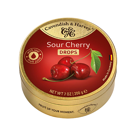 Cavendish & Harvey Sour Cherry Drops 200g