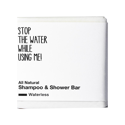 Stop the water while using me! Waterless Shampoo & Shower Bar