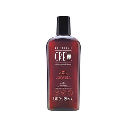American Crew 3-in-1 Classic Shampoo, Conditioner and Body Wash 250 ml