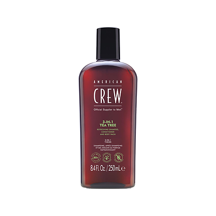 American Crew 3-in-1 Tea Tree Shampoo, Conditioner and Body Wash 250 ml