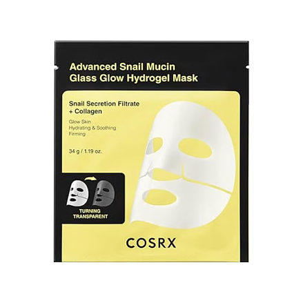 COSRX Skin Care Advanced Snail Mucin Glass Glow Hydrogel Mask 3 pcs. 34 g
