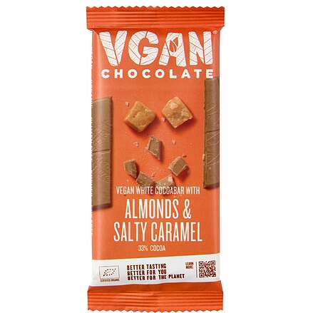 VGAN Hvit Sjokolade med Mandler og Salt Karamell