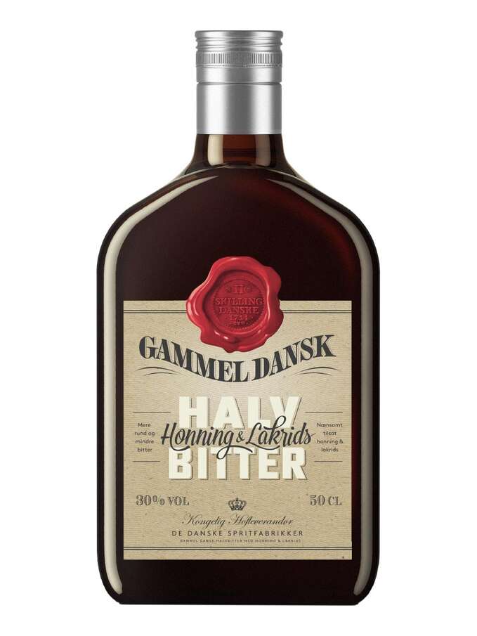 Gammel Dansk Honning Lakris Halv Bitter