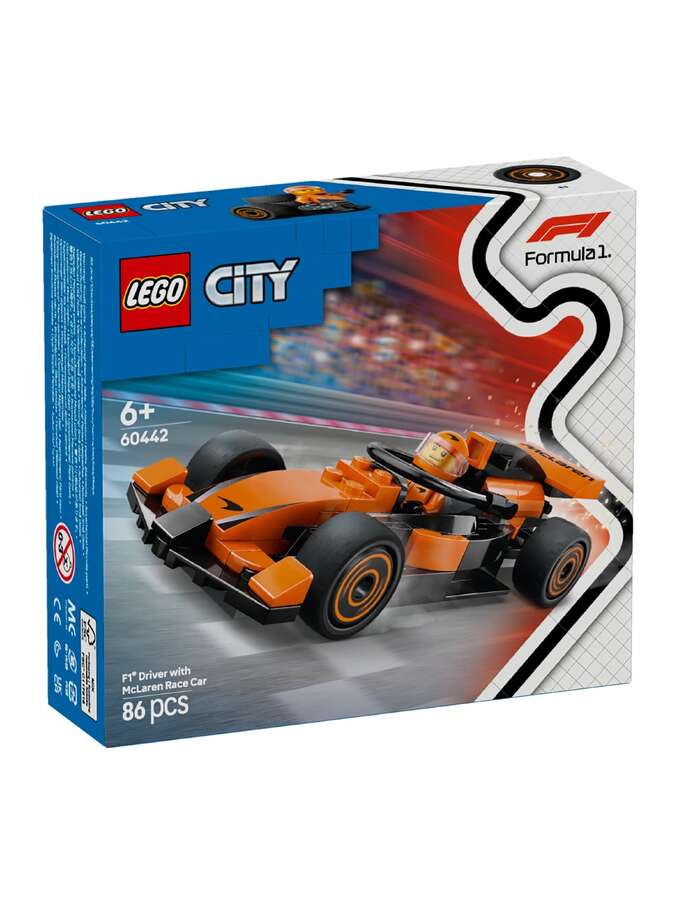 LEGO City Project Alicia 2025 F1 Driver with McLaren Race Car