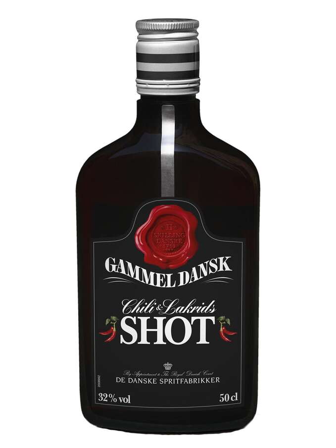 Gammel Dansk Chili og Lakrids Shot