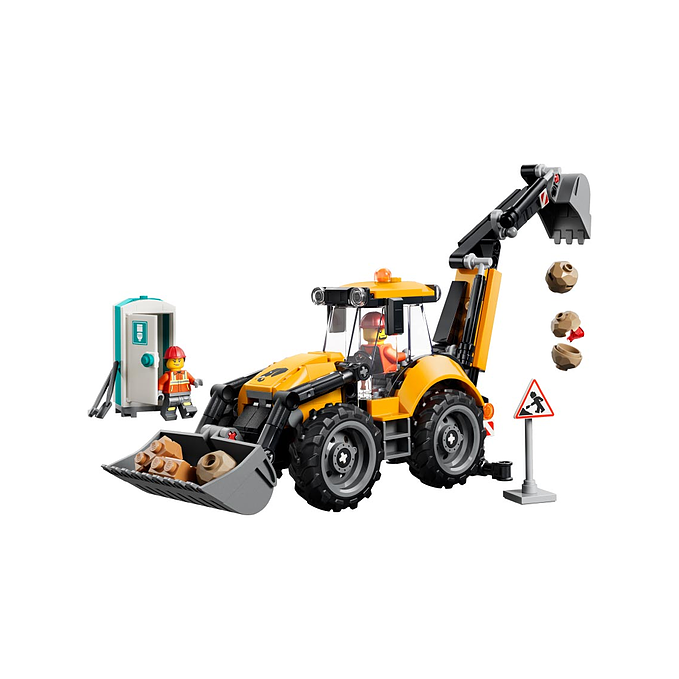 LEGO City yellow backhoe loader 1