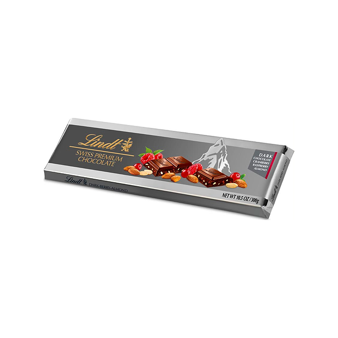 Lindt Silver Tablet Dark Berry Almond