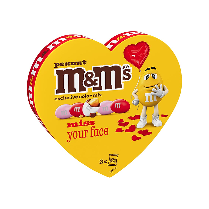 M&M'S Peanuts Hjerteformet Gaveeske 164g