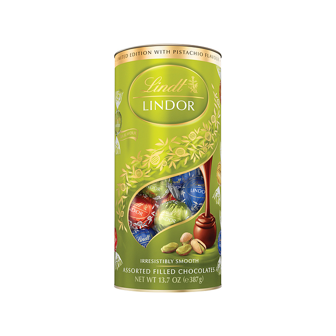 Lindt Lindor Tube assortert med pistasj