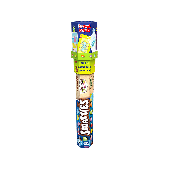 Nestle Smarties Travel Cards Topper Giant Hexatube
