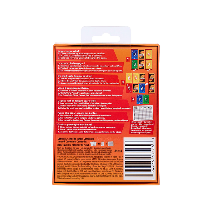 Mattel Games UNO zero 2
