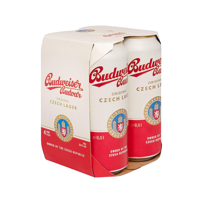 Budweiser Budvar Lager 4x0,5 L