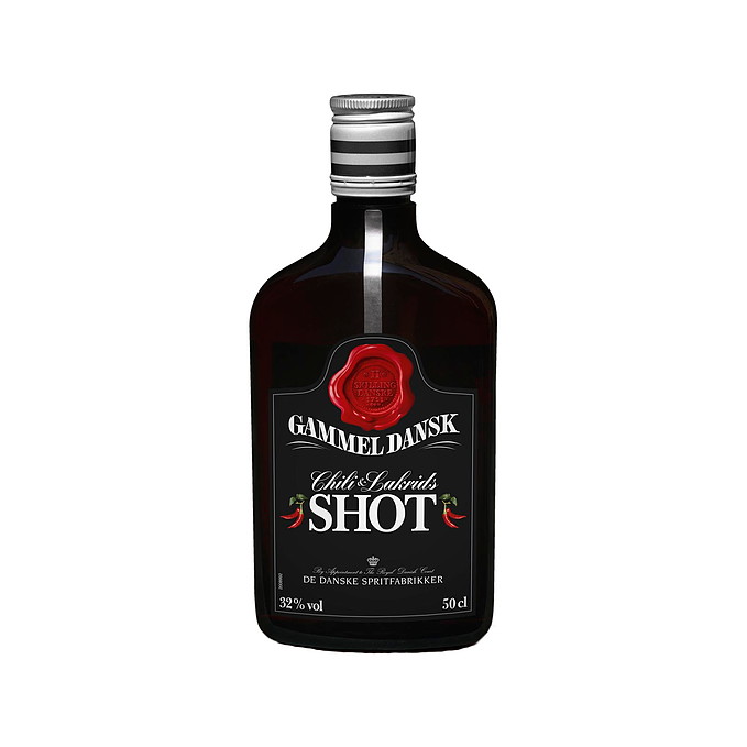 Gammel Dansk Chili og Lakrids Shot