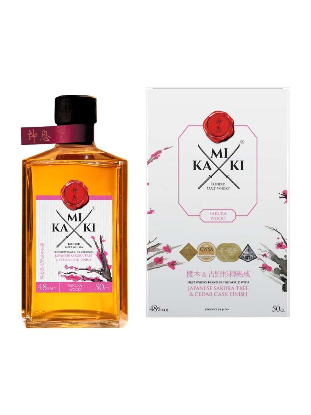 Kamiki Sakura Wood Japanese Blended Malt Whisly