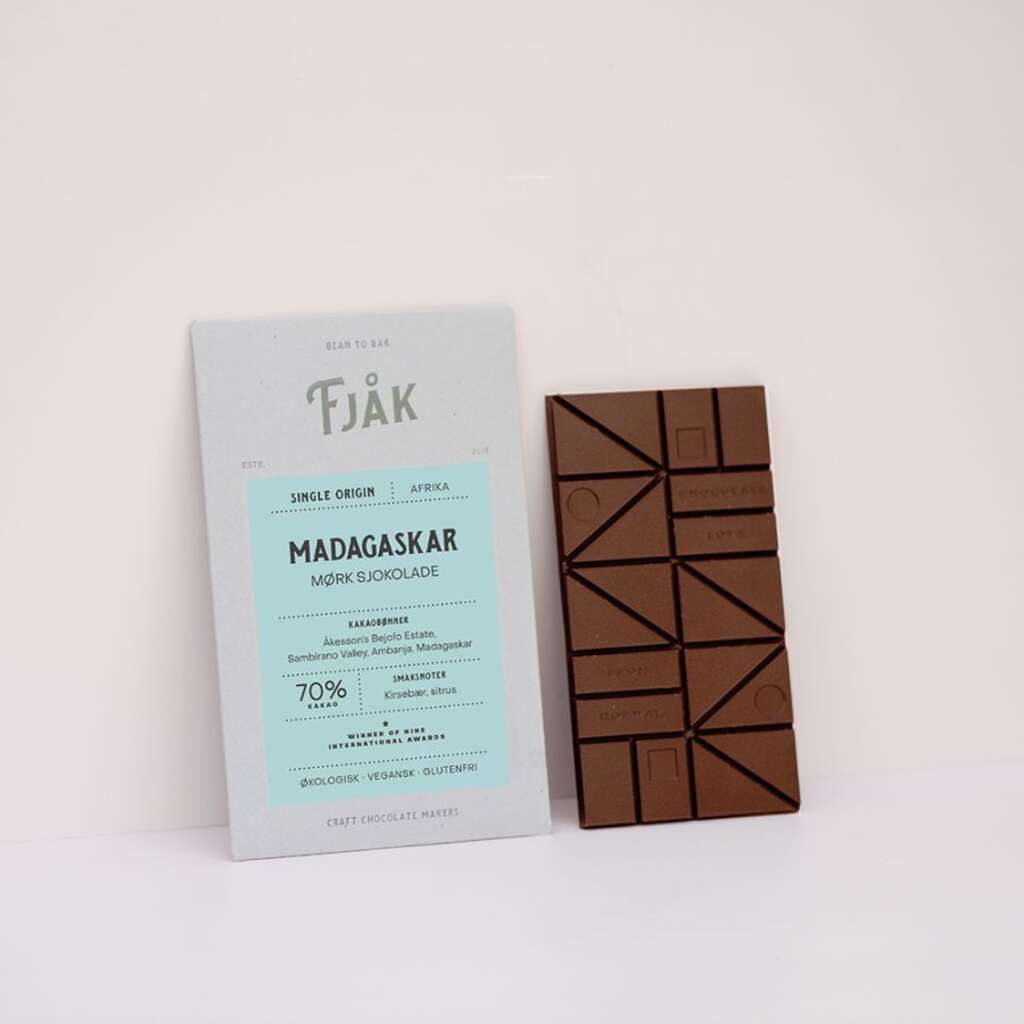 Fjåk, dark chocolate with Madagascar cocoa beans