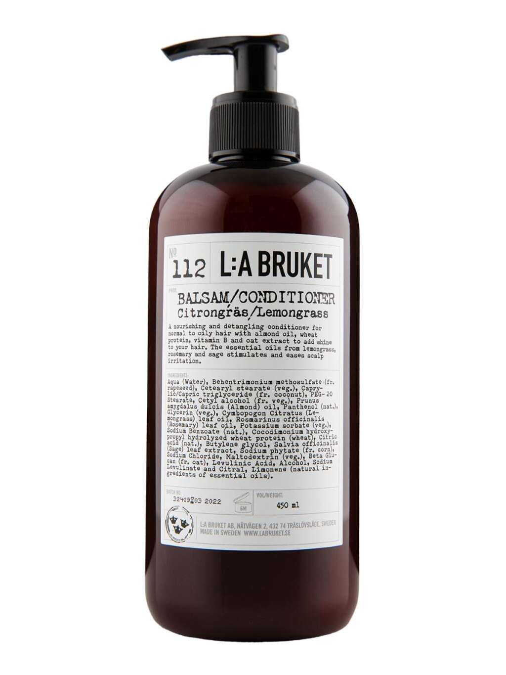 L:a Bruket Lemongrass 112 Conditioner 450 ml
