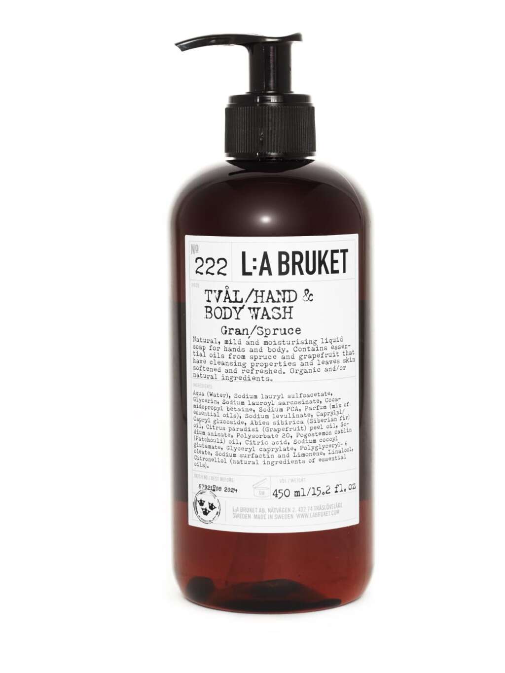 L:A Bruket Spruce 222 Hand & Body Wash 450 ml