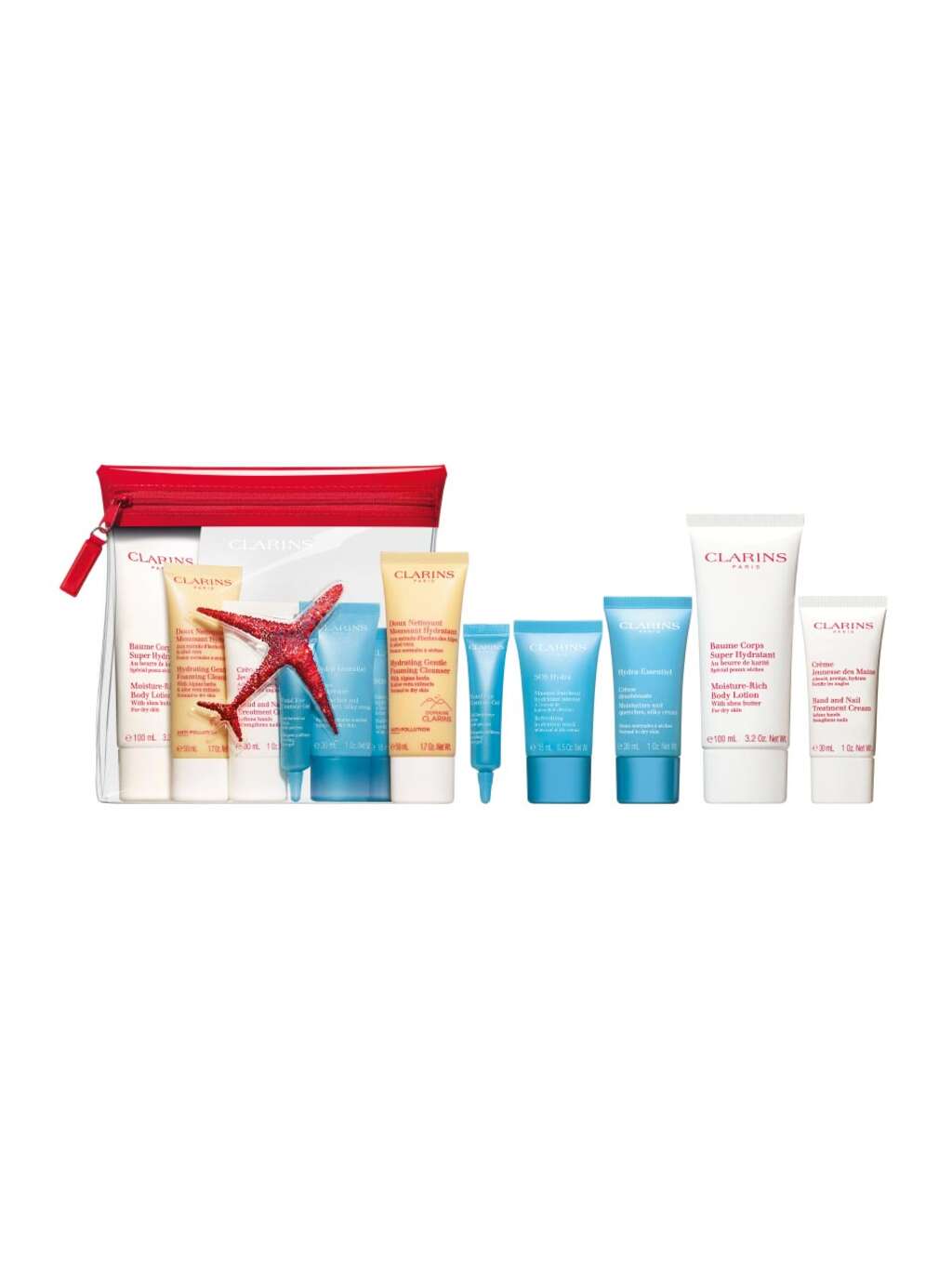 Clarins Head-To-Toe Moisturizing Essentials Travel Set