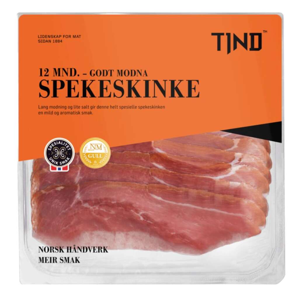 Tind cured ham sliced