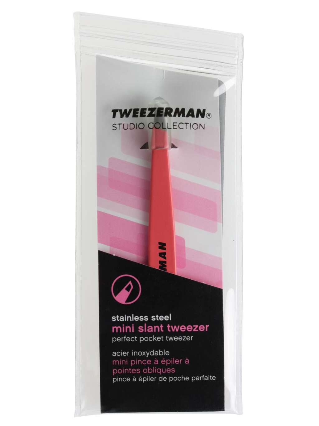 Mini Slant Tweezer Geranium