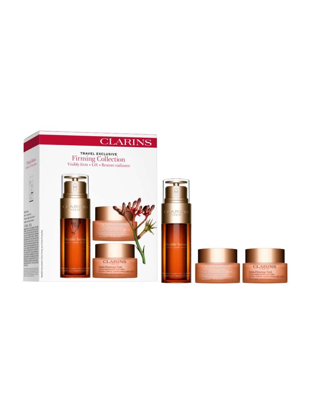 Clarins Extra Firming Double Serum Beauty Routine Face Care Set