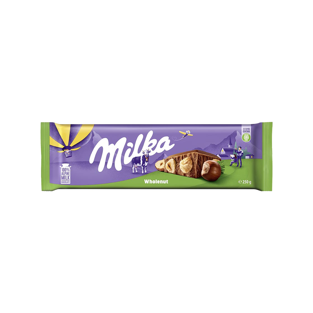 Milka milk chocolate tablet with Hazelnut