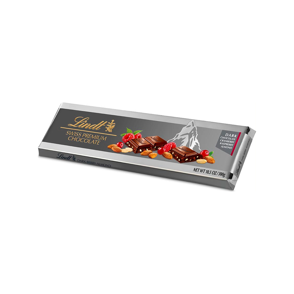 Lindt Silver Tablet Dark Berry Almond