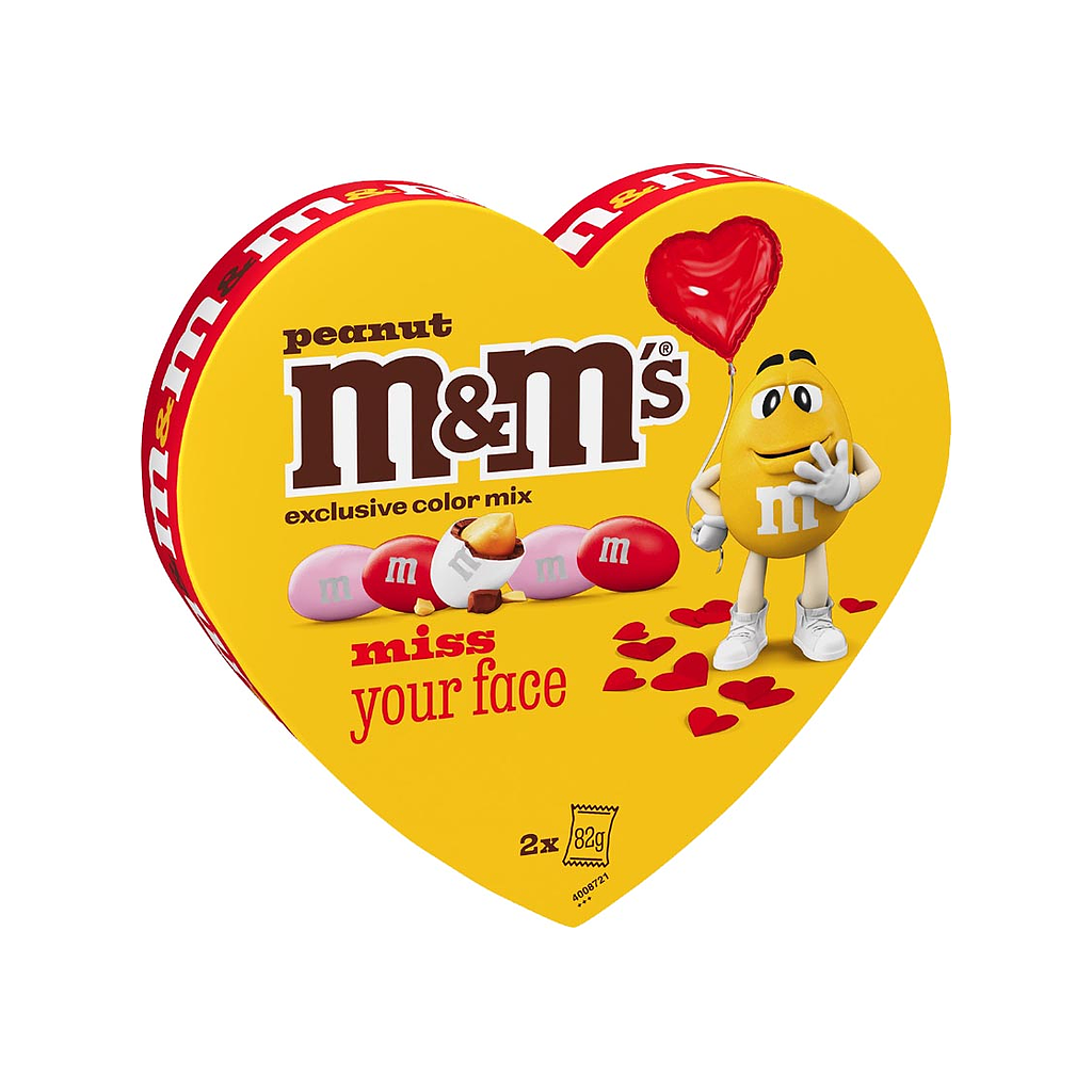 M&M'S Peanuts Hjerteformet Gaveeske 164g