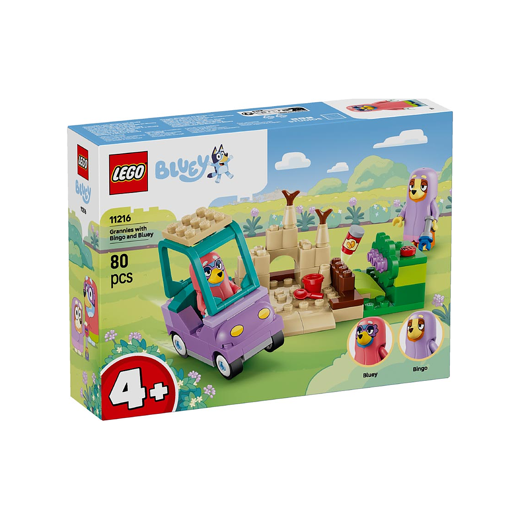 LEGO Bluey grannies with Bingo and Bluey