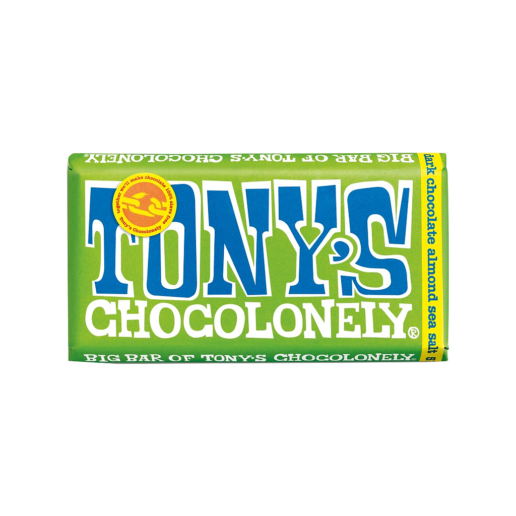 Tony's Chocolonely Dark Almond Sea Salt 51%