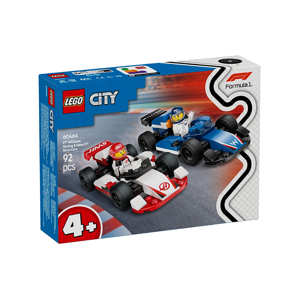 Lego City F1 Williams Racing & Haas F1 Race Cars