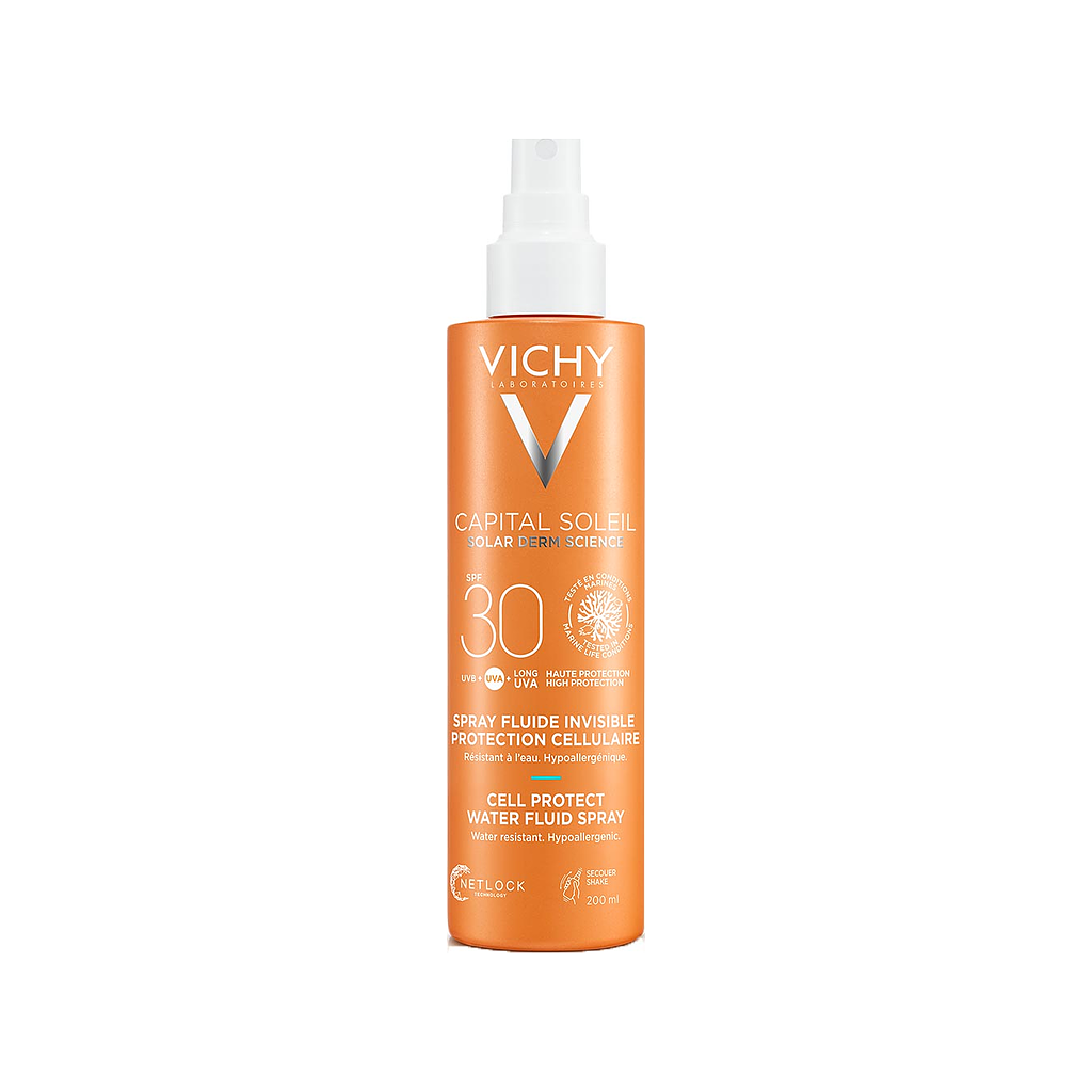 Vichy Capital Soleil Sun Lotion Cell Protect Water Fluid Spray SPF30