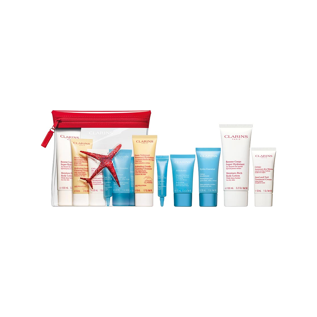 Clarins Head-To-Toe Moisturizing Essentials Travel Set