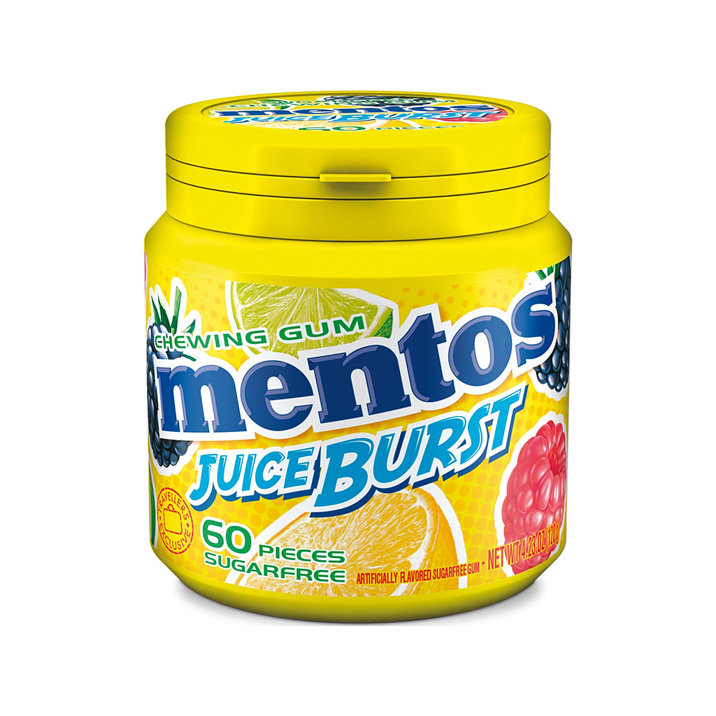 Mentos Gum Juice Burst Yellow Sugarfree