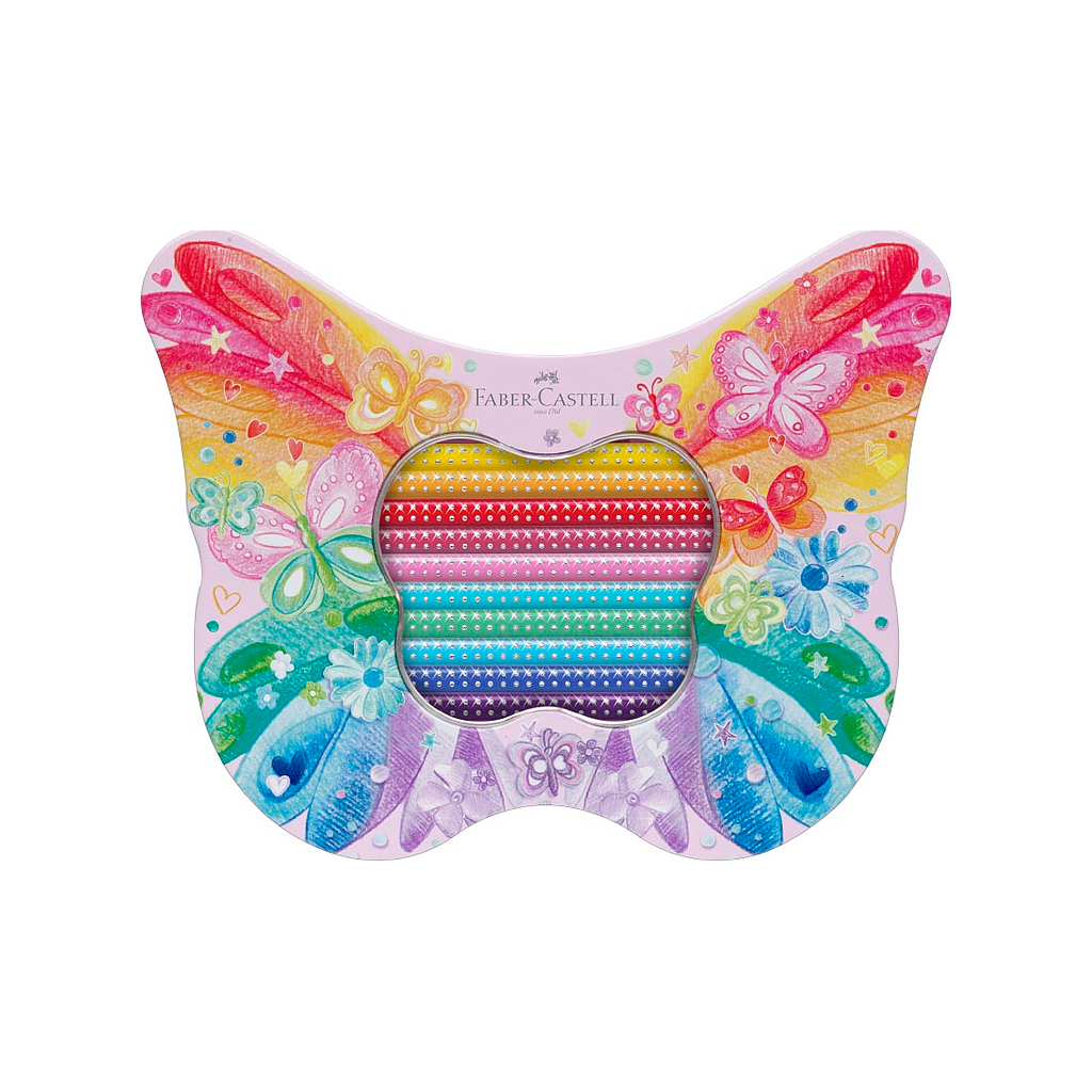 Faber-Castell butterfly shaped sparkle colour pencil gift-set